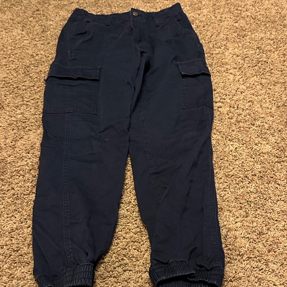 Wens Navy Cargo Pants- super cute